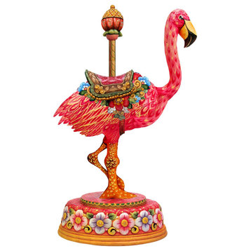 Flamingo Wood Ornaments
