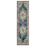 Safavieh - Safavieh Monaco Collection MNC243 Rug, Navy/Light Blue, 8' X 10' - Free-spirited and vibrantly colored, the Safavieh Monaco Collection imparts boho-chic flair on fanciful motifs and classic rug designs. Contemporary decor preferences are indulged in the trendsetting styling and addictive look of Monaco. Power-loomed using soft, durable synthetic yarns creating an erased-weave patina that adds distinctive character to room decor.