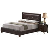 4-Piece Ashley Collection Queen Espresso Finish Wood Headboard