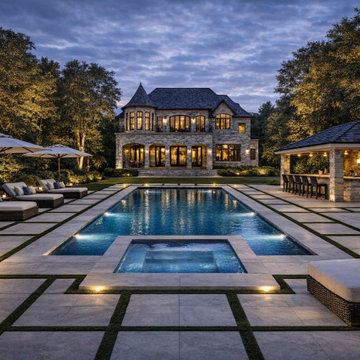 Estate Pool & Pavilion | Architectural Outdoor Living | Richmond Hill, Ontario