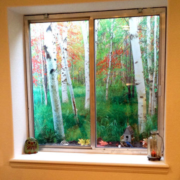 The Woods Window Well Scene looks 3-D