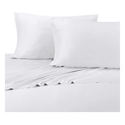 Royal Tradition - 300 TC Silky 100% Bamboo Viscose Sheet Set, White, California King - Duvet Covers And Duvet Sets