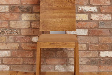 Bonsoni Ozzy Cappuccino Dining Chair in Oak Finish (Pack Of Two)