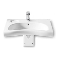 Lavabo Roca Meridian Movilidad Reducida con Sif&oacute;n Empotrado 70x57 cm - Bathroom Basins