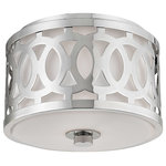 World of Exclusive - Flush Mount 1-Light With Polished Nickel Finished A19 Bulb Type, 7", 60W - Flush Mount 1 Light With Polished Nickel Finished A19 Bulb Type 7 inch 60 Watt.