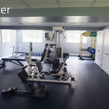 Basement renovation for comfort and exercise in Barrie