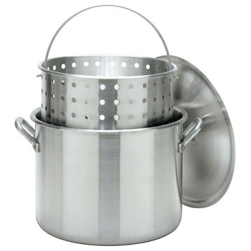 Bayou Classic Stockpot With Lid and Basket, 80 qt.