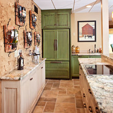 Painted Cabinet Log Home