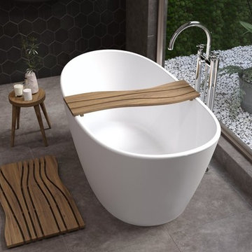 Aquatica Purescape™ 748M Freestanding Solid Surface Bathtub - Fine Matte
