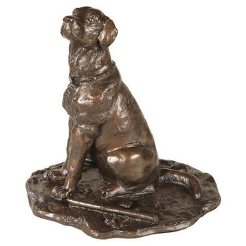 Sculpture TRADITIONAL Lodge Fetching Lab Labrador Dog by Wothington