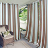 Aiden Stripe Indoor/Outdoor Window Panel, Natural, 50"x108"