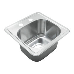AKDY - AKDY 8" Depth AG-ZT1515A182 Stainless Steel Single Bowl Top Mount Sink Kit - Kitchen Sinks