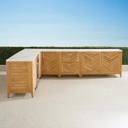 Westport Teak 5pc Outdoor Kitchen Set - Outdoor- & Gartenm&ouml;bel