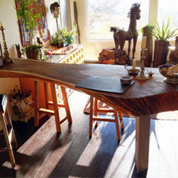 Reclaimed Monkeypod Wood Slab Bar Top - Indoor Pub And Bistro Tables