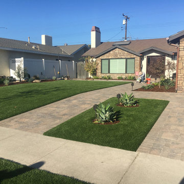 Front yards with Artificial Turf