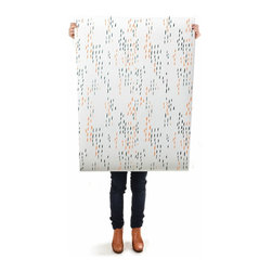 The Souwester :: Gloaming Neon Orange and Aquatic - Wallpaper