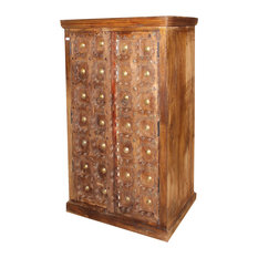 Consigned Antique Armoire Storage Wardrobe Chest Warm Earthy Eclectic Designs