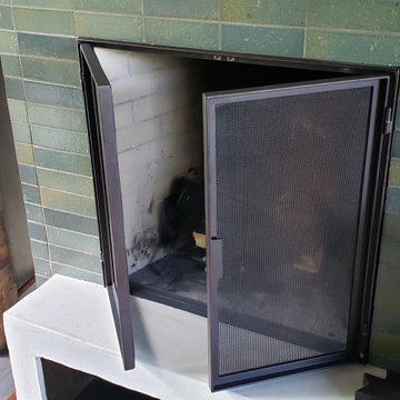 Teton Angle Iron Fireplace Doors