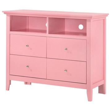 Hammond Pink 4 Drawer Chest of Drawers (42 in L. X 18 in W. X 36 in H.)