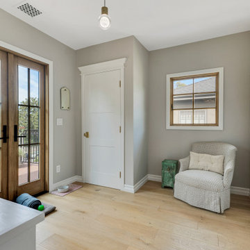 Upstairs Entry & Balcony Access with French Doors | Los Angeles Remodel