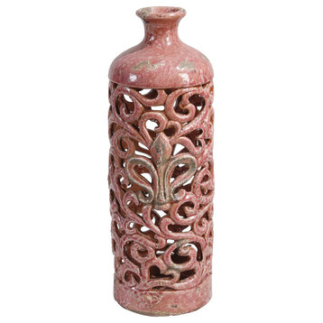 Cutwork Ceramic Vase Purple