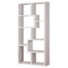 Coaster Theo 10-shelf Transitional Wood Bookcase in White Finish