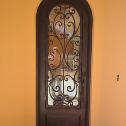 Milan Round Top Wrought Iron Door - Front Doors