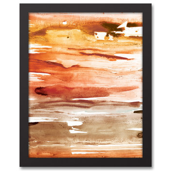 Manufactured Sunset Abstract 11x14 Black Framed Canvas