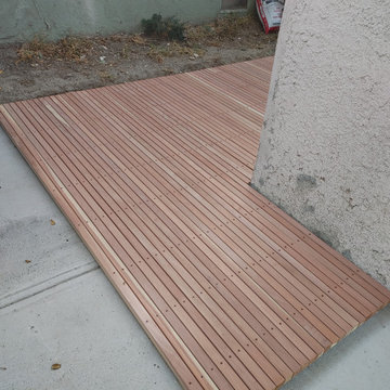 Process of creating redwood deck