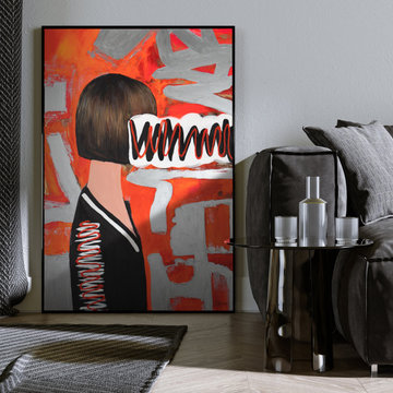 Handmade abstract canvas painting - Modern wall art "Abstract Emotion"