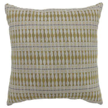 Contemporary Style Simple Traditionally Designed Set Of 2 Throw Pillows, Yellow