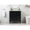 Elegant Bennett 32" Single Bathroom Vanity VF31832BK, Black