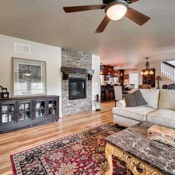 Rustic Hickory Hardwood Floor - Boise, ID - Private Residence