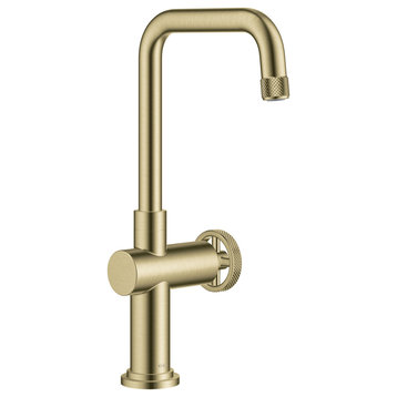 Urbix Bridge Kitchen Faucet, Brushed Gold, Kpf-3127bg
