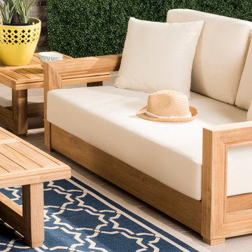 Safavieh Montford Teak 2-Seat Bench