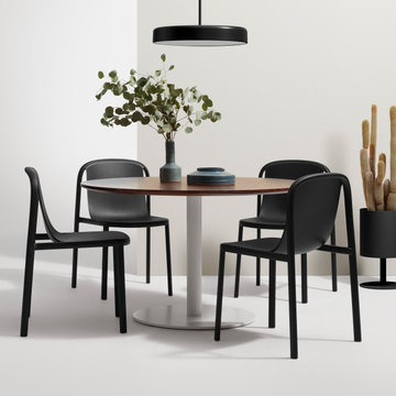 Blu Dot Easy Dining Table - Walnut/white