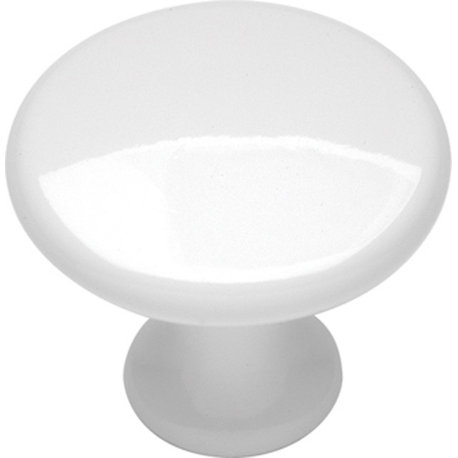 Belwith Hickory 1-1/8 In. Conquest White Cabinet Knob P14255-W Hardware