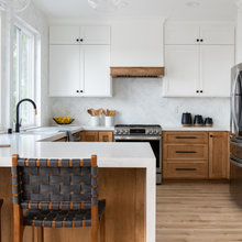 White with wood tones