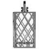 Cecil Outdoor 18" Modern Stainless Steel Lantern, Silver
