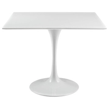 Modway Modway Lippa 36" Square Wood Top Dining Table, White
