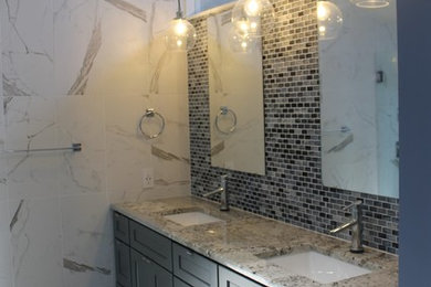Inspiration for a contemporary bathroom remodel in Detroit