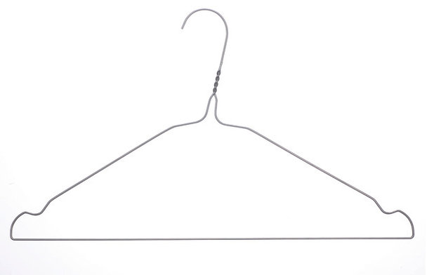 Wire coat hanger
