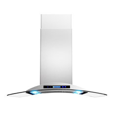 AKDY Euro Stainless Steel Island Mount Range Hood, 30"