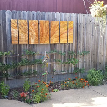 Outdoor Living with hand-made aluminum metal artwork by Jon Allen