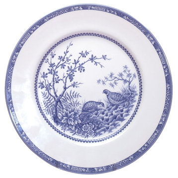 Cuthbertson Quail Dinner Plate, 11", Set of 4, Blue