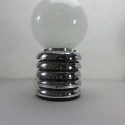l&aacute;mparas cristal y acero cromado a&ntilde;os 60. E24. - Table Lamps