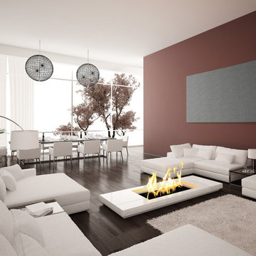 Modern Living Room with Pre-made Panel