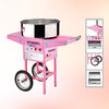 Cotton Candy Machine With Cart Vortex Candy Maker With Stainless-Steel Pan