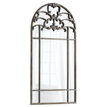 Patton Mirror, Rustic Bronze, Iron Wood and Mirrored Glass, 60.25"H (7930 M6L4P)
