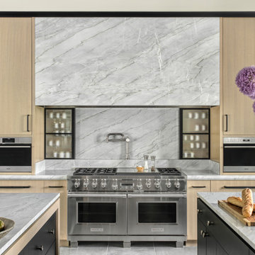 Dumont Quartzite Full-Height Backsplash